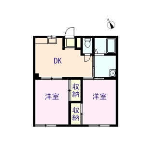 【間取り】 | ハイツ　ブルネン