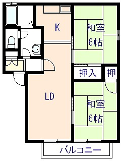 【間取り】 | カルムS.J　F棟