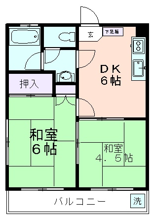 ハイツ北原Ⅱ号館の間取り