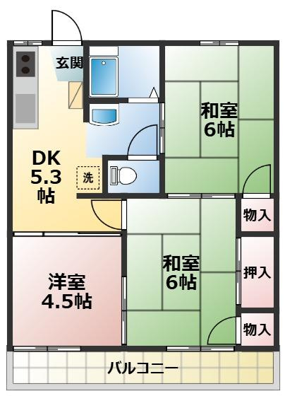 ドルフ石井Ａ棟の間取り