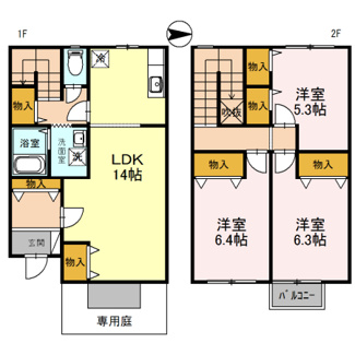 【間取り】 | クレール琴山　E棟