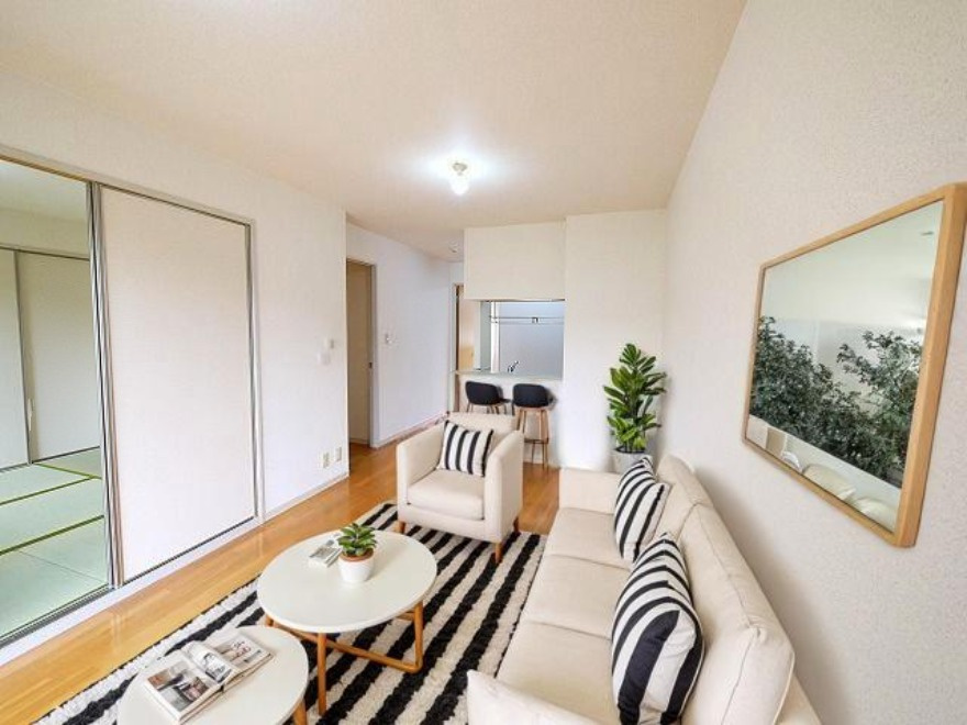 モン・ヴェールＢの居間・リビング|CGで家具等を配置したもので家具等は含まれません