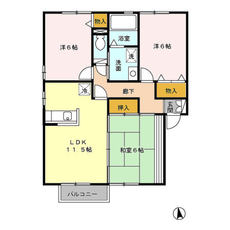 メゾン・ド・ボヌールの間取り