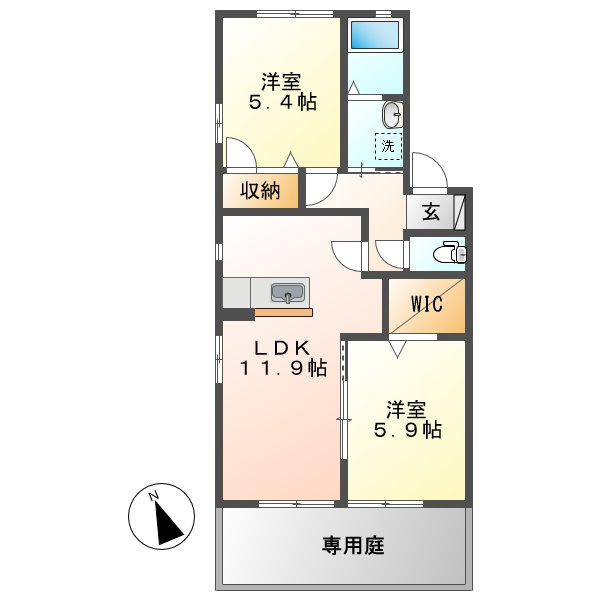 ノーブル田ノ上の間取り