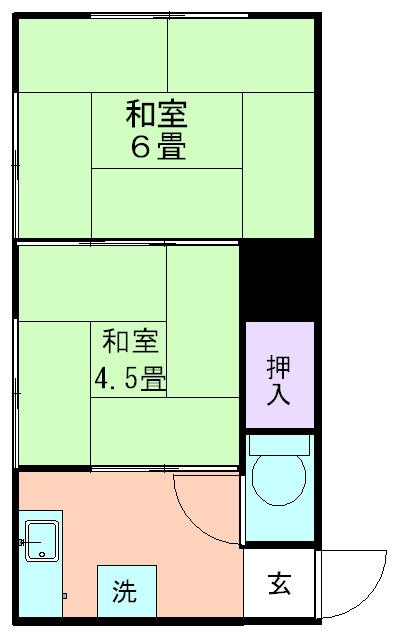 北岡荘の間取り