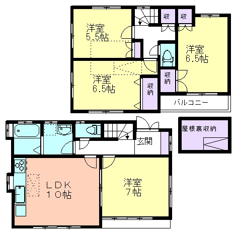 恩多町2丁目貸家の間取り