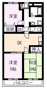 【間取り】 | ムカイマンションＢ棟