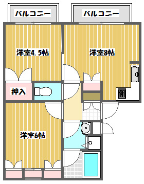 ワコーレ北柏エレガンスの間取り