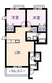 【間取り】 | ホワイトハウスⅢ