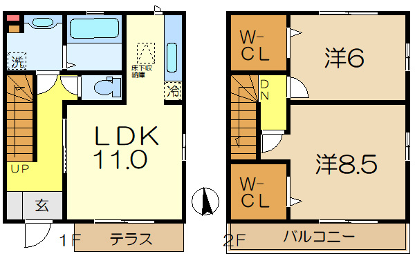 【間取り】 | ヒルズＢ