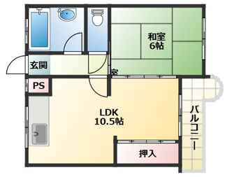 【間取り】 | 野色マンション