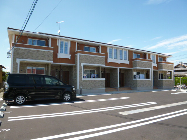 倉敷市真備町有井のアパートの外観