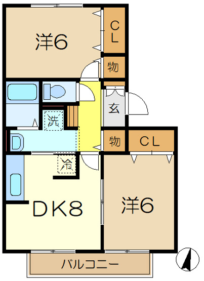 【間取り】 | シャルマン八千代