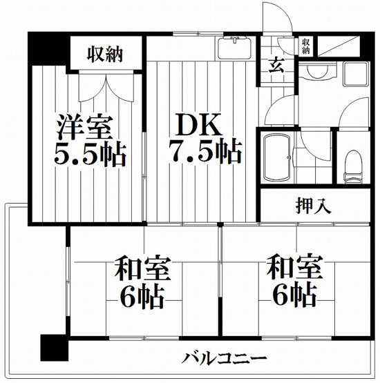 【間取り】 | サンハイツ稲田