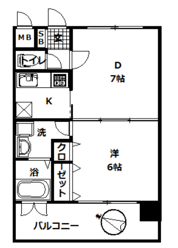 エンクレスト薬院Ⅱの間取り|エンクレスト薬院Ⅱ（2K）　間取り