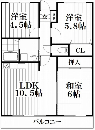 【間取り】 | メゾンパティオ住道