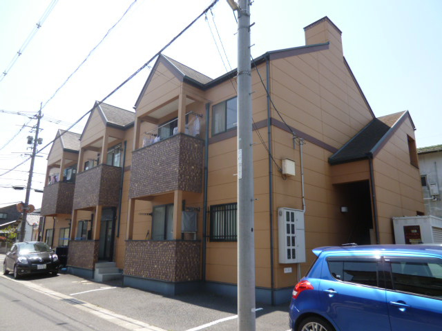 倉敷市茶屋町のアパートの外観