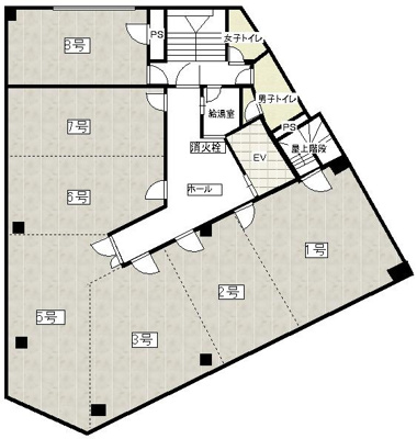 【区画図】 | 中津明大ビル