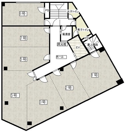 【区画図】 | 中津明大ビル