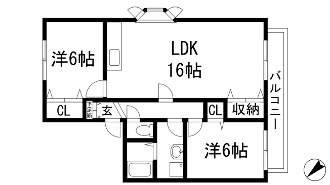 【間取り】 | ソレーユ安倉
