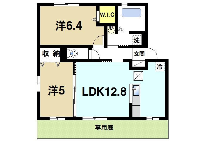 リビングタウンくにみ　Ａ棟の間取り