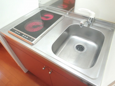 【キッチン】 | マロンハイツⅣ | ２口電気コンロ完備