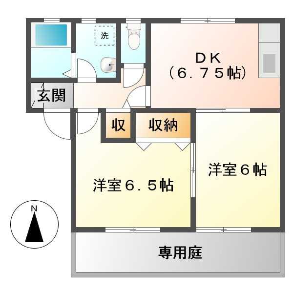 シャトー秋桜Ｂの間取り