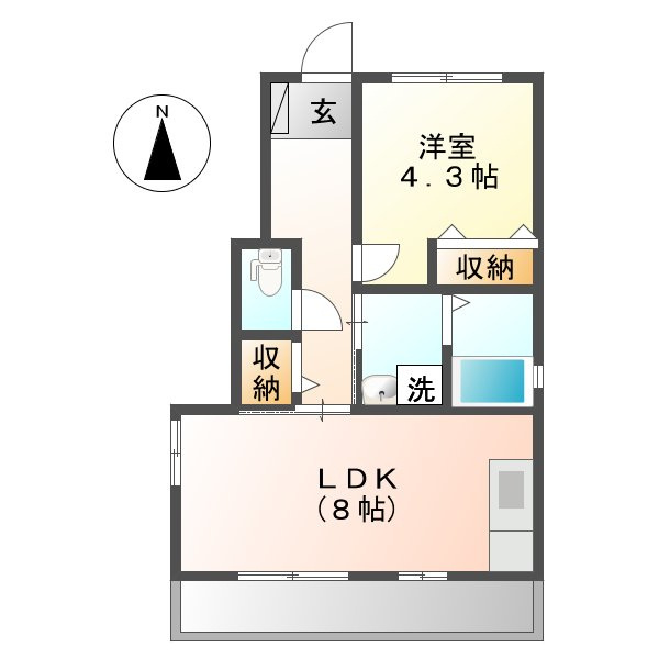 ソレイユⅡの間取り