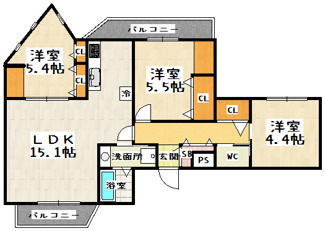 【間取り】 | Park Hills Oyake Villa 4（パークヒルズオオヤケヴィラ4）