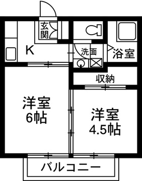 【間取り】 | パナハイツ由良 | ＜パナハイツ由良＞