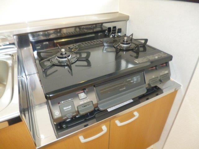 ハイツあかねＡのキッチン|2口ガスコンロ