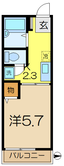 【間取り】 | シティハイムカトレアＡ
