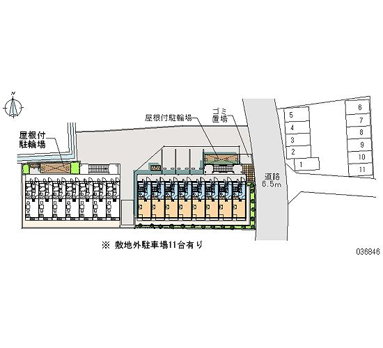 レオパレスサンデン７の区画図