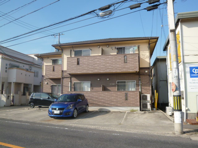 倉敷市茶屋町のアパートの外観