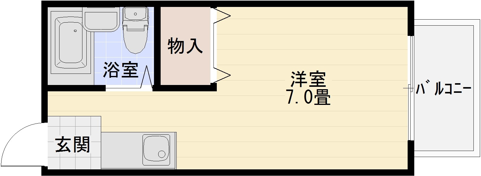 ハイツ河田1の間取り