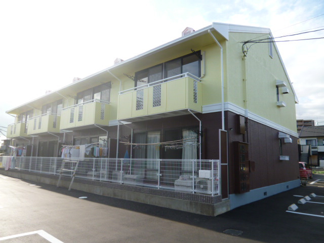 倉敷市新田のアパートの外観
