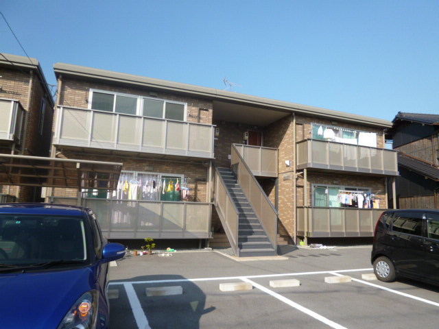 倉敷市茶屋町のアパートの外観