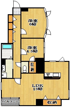 【間取り】 | Ｒ　ＦＩＥＬＤＳ　ＦＵＮＡＢＡＳＨＩⅡ | 間取り