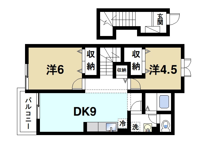 ジュネスメゾンの間取り|快適な設備が整っているお部屋です