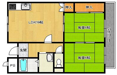 メゾンツインウイン二番館の間取り