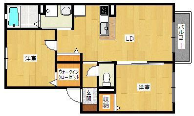シャーメゾン鈴の宮の間取り