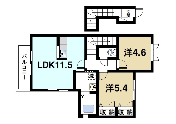 シャーメゾン　コトーの間取り|カップルさんにもおすすめの間取りです