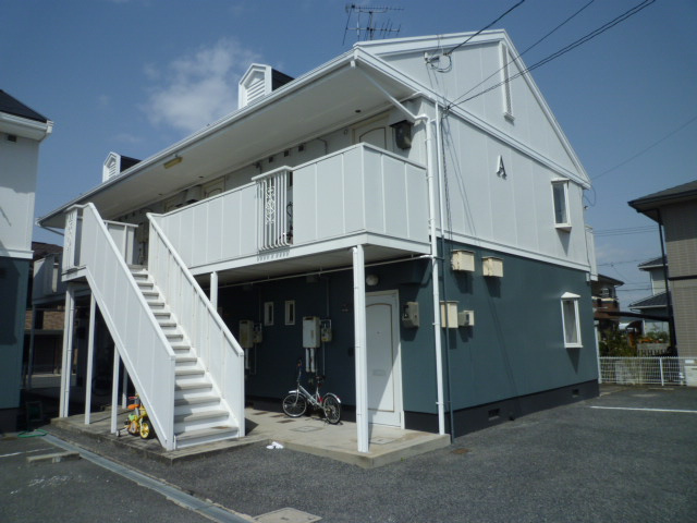 倉敷市西岡のアパートの外観