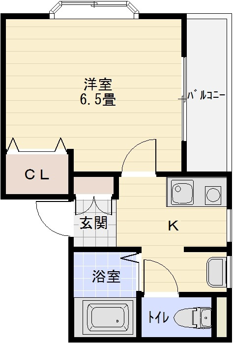 乾マンションの間取り|乾マンション（柏原市国分本町）　一人暮らし向け