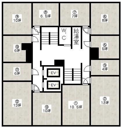 【間取り】 | 奥内阿波座駅前ビル