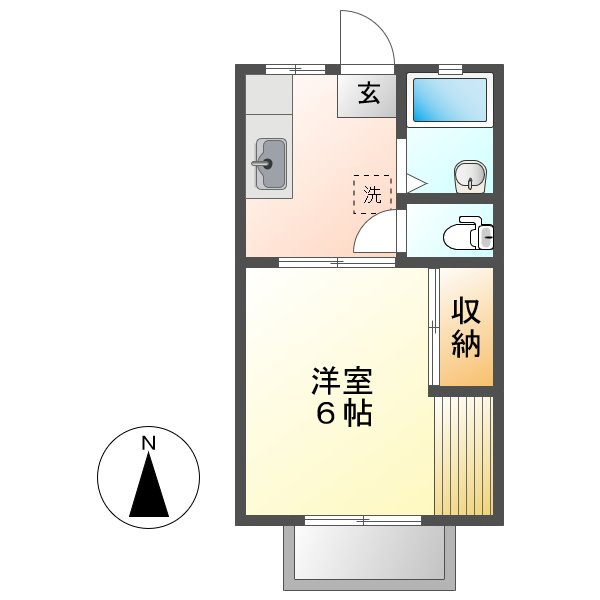 コーポ吉備路Ｂの間取り
