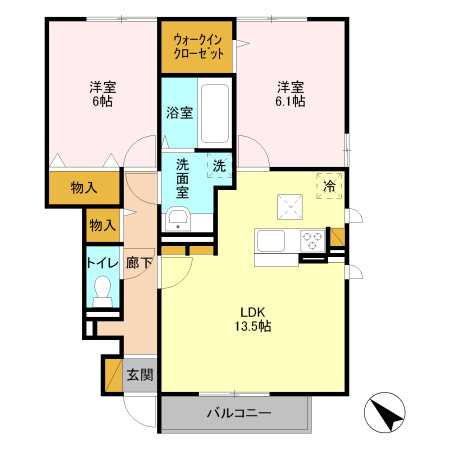 【間取り】 | カーサ　ソレールⅡ　Ｃ