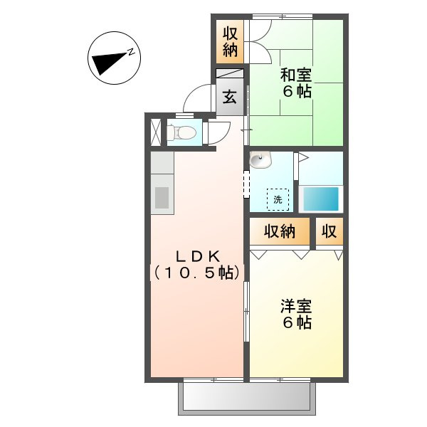 倉敷市茶屋町のアパート