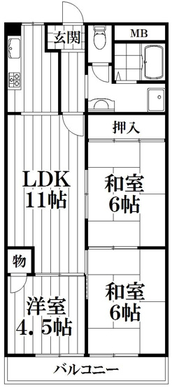 【間取り】 | 大弥ハイツ
