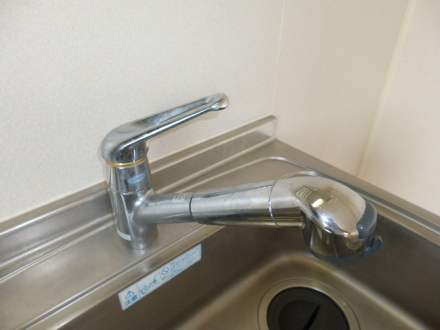 シャルマン笹沖Bのキッチン|浄水器付き蛇口